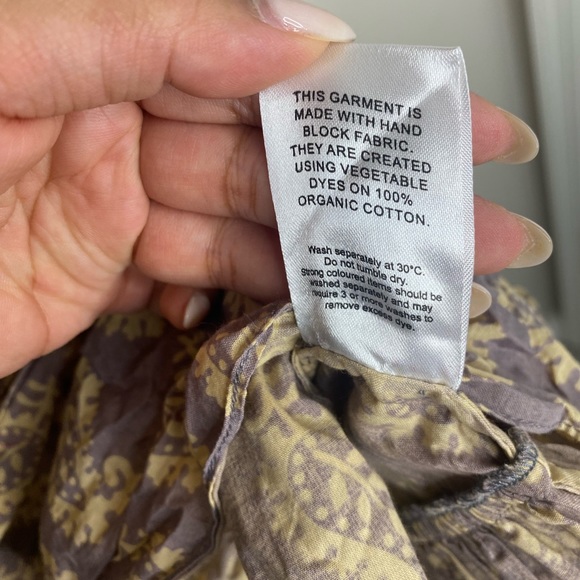 Charina Sarte Spade Mini Dress / Cream, Brown, Gray / Size Small *flaws* - Picture 9 of 9